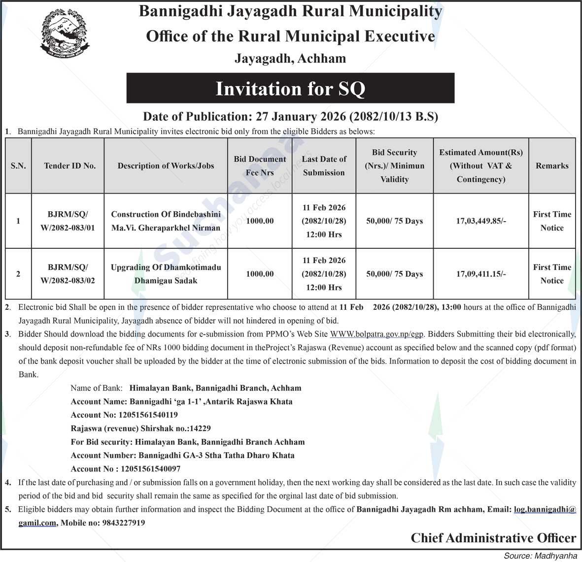 Bannigadhi Jayagadh Rural Municipality