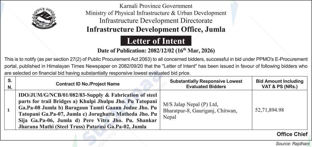 Infrastructure Development Office, Jumla