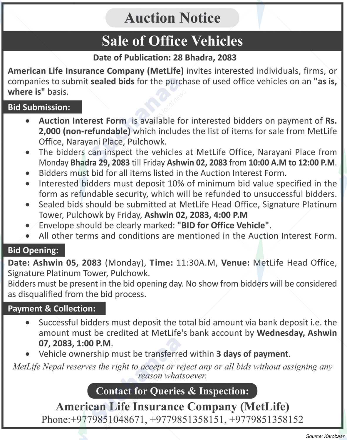 MetLife American Life Insurance Company