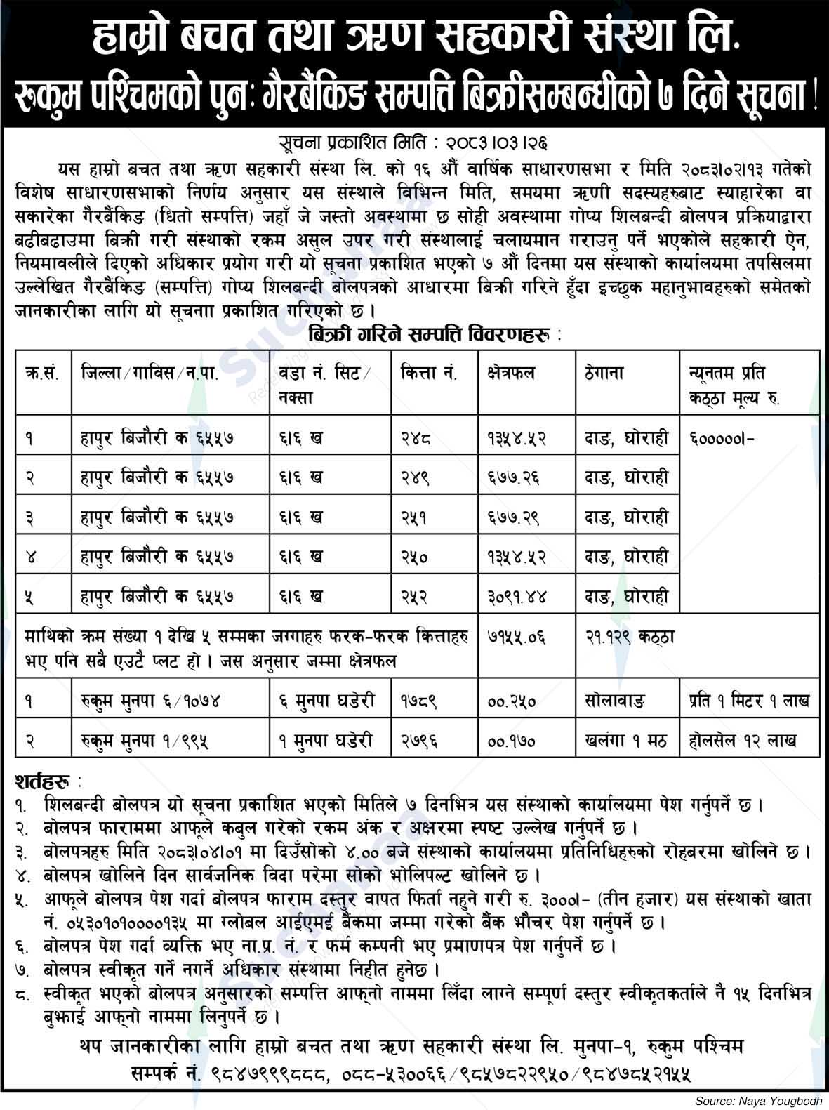 Hamro Saving and Credit Co-operative Ltd.