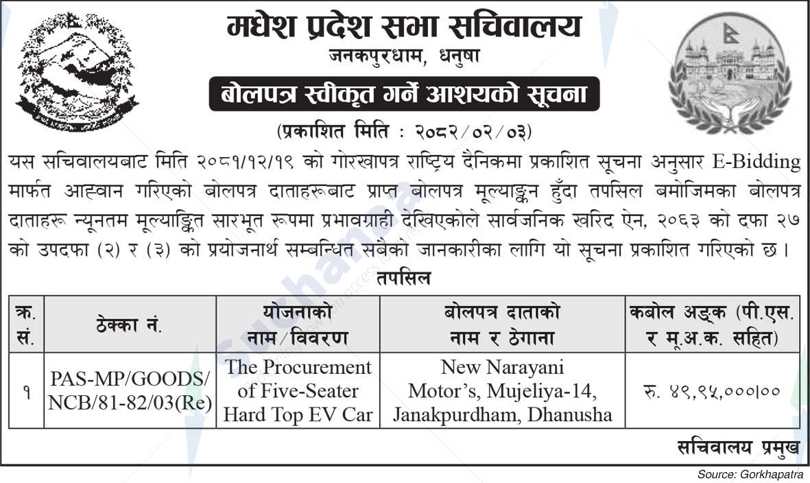 Madhesh Provincial Assembly Secretariat