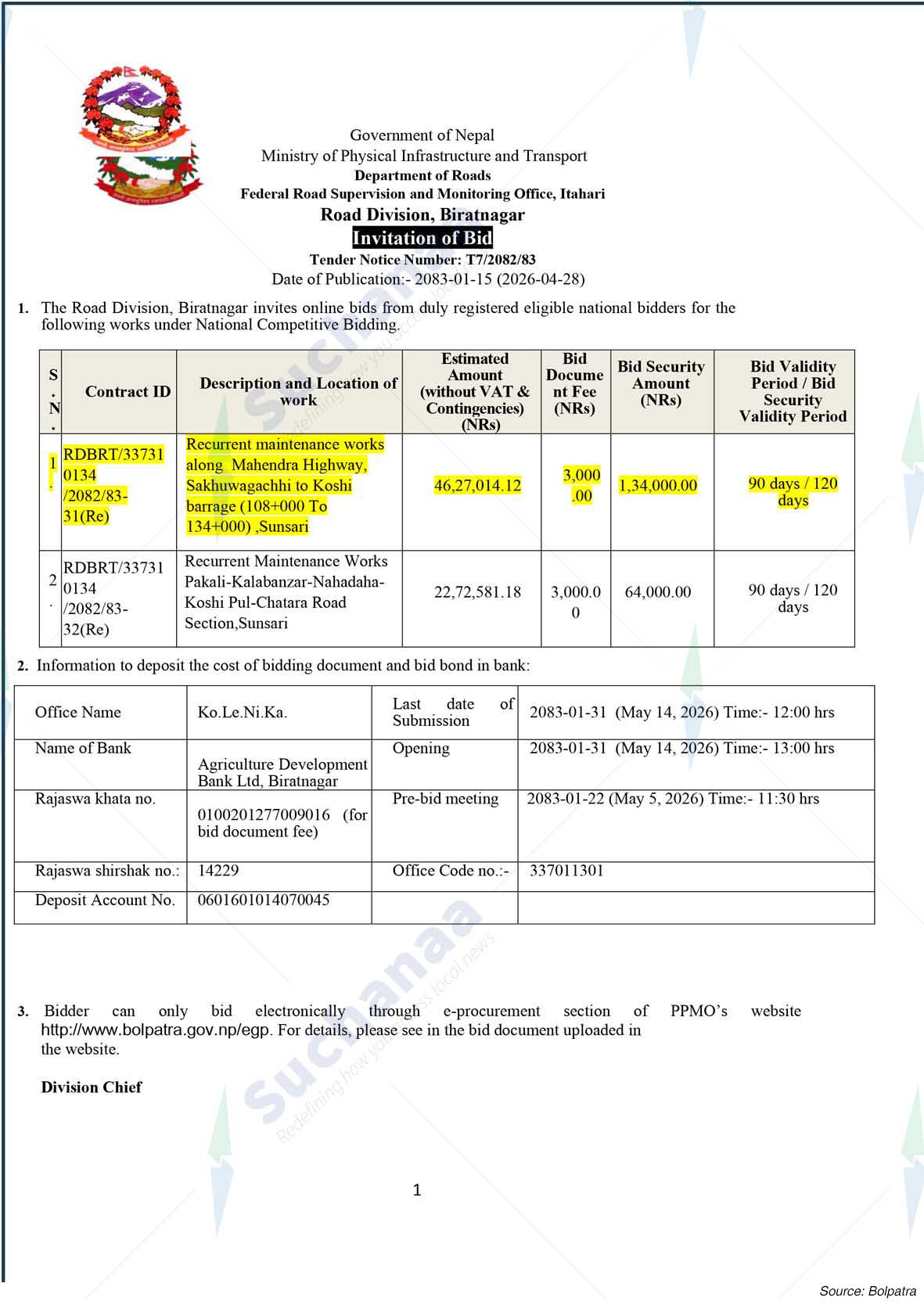 Road Division, Biratnagar