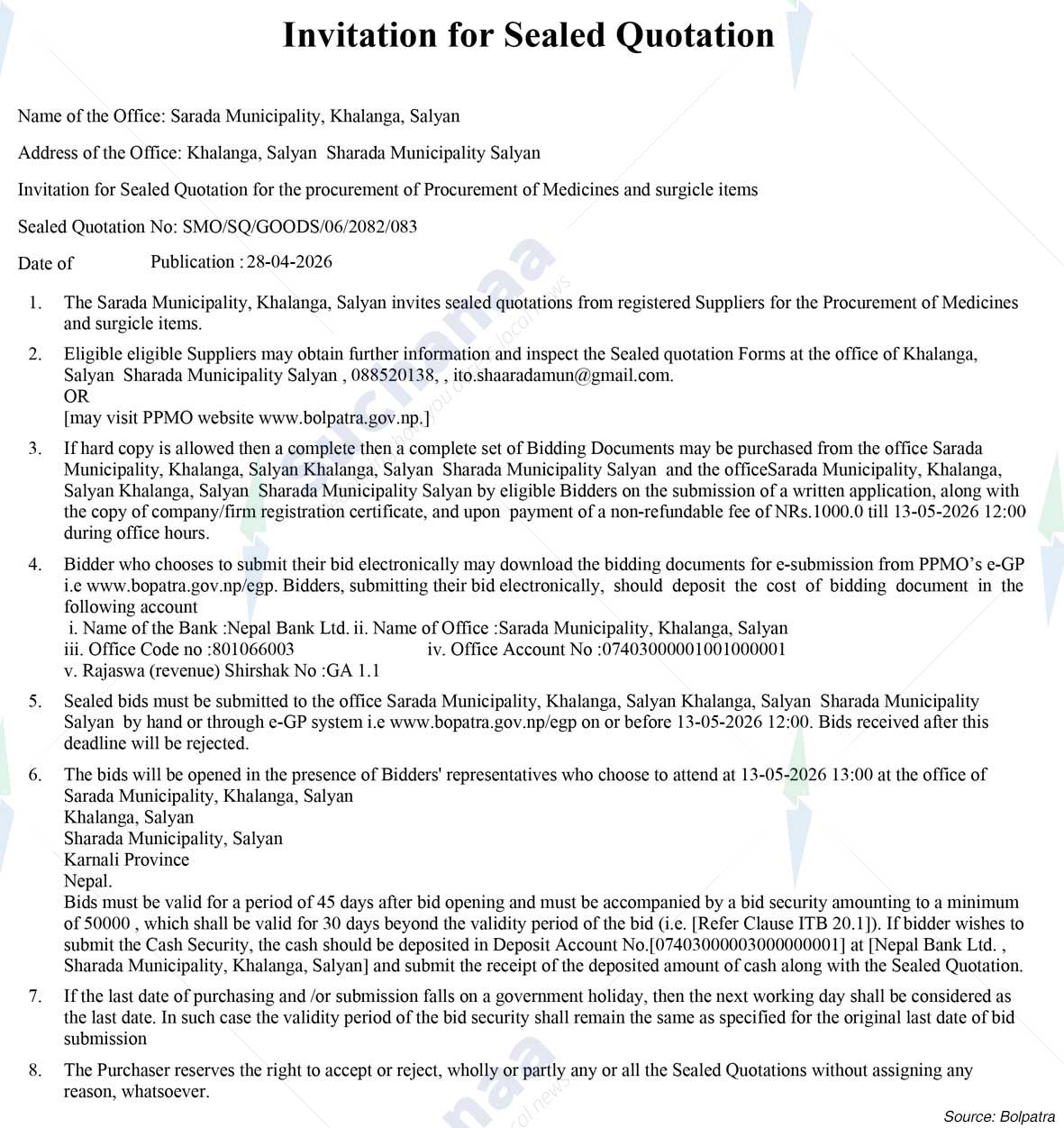 Sharada Municipality