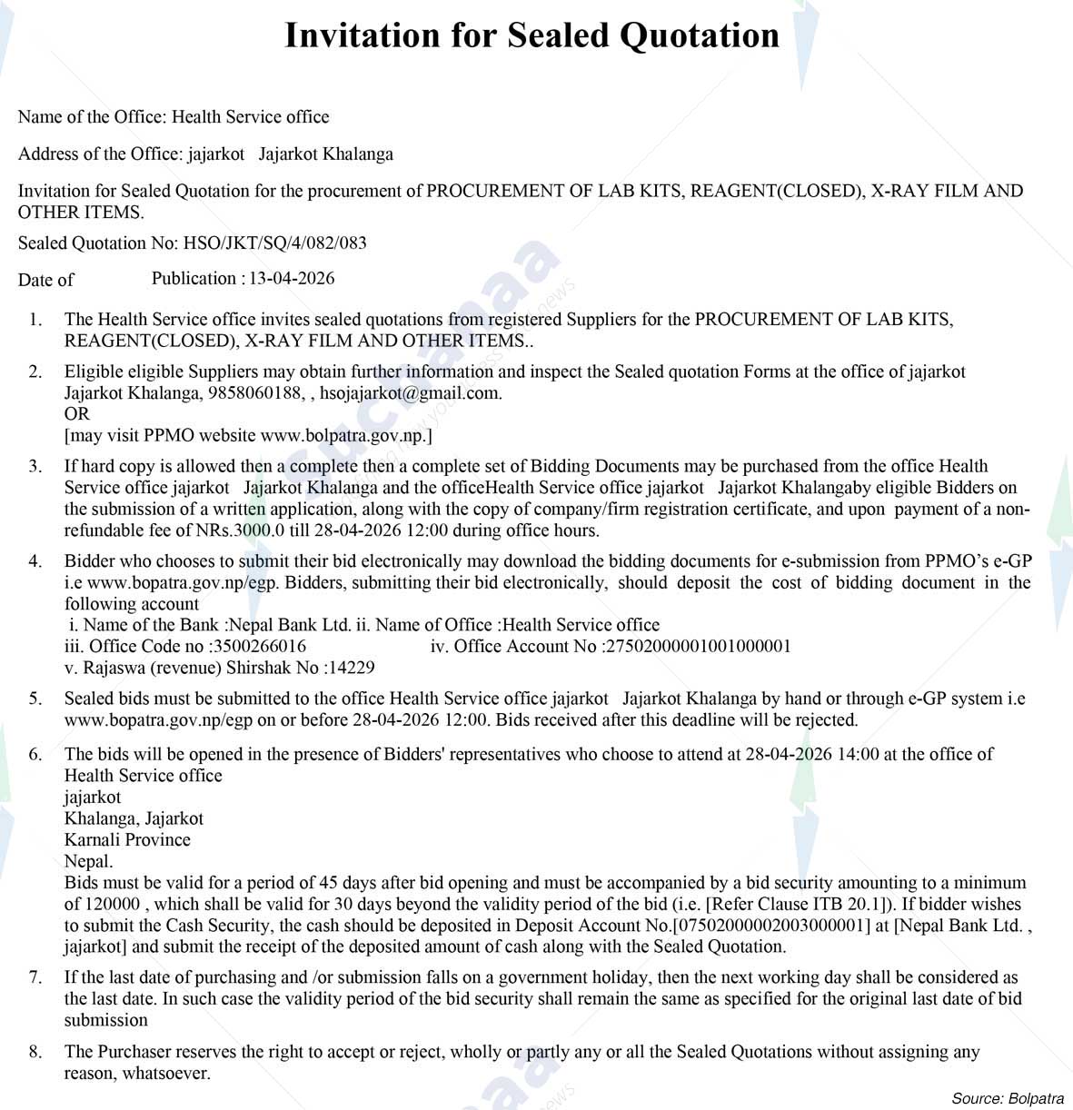 Health Service office