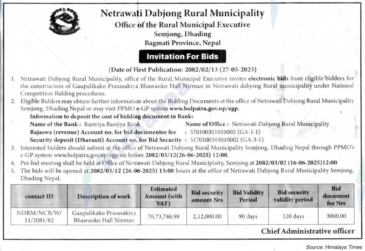 Netrawati Dabjong Rural Municipality