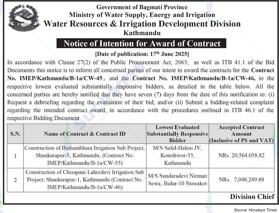 Water Resources & Irrigation Development Division, Kathmandu