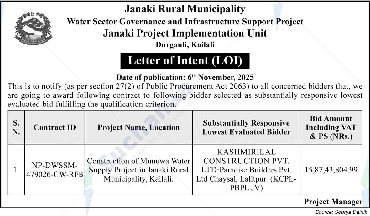 Janaki Project Implementation Unit, Durgauli, Kailali