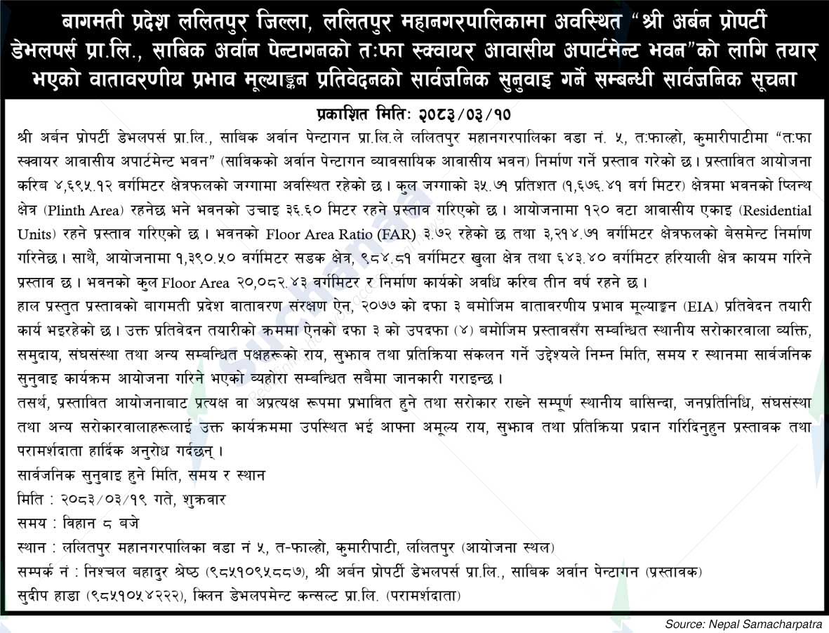 Shree Urban Property Developers Pvt. Ltd.