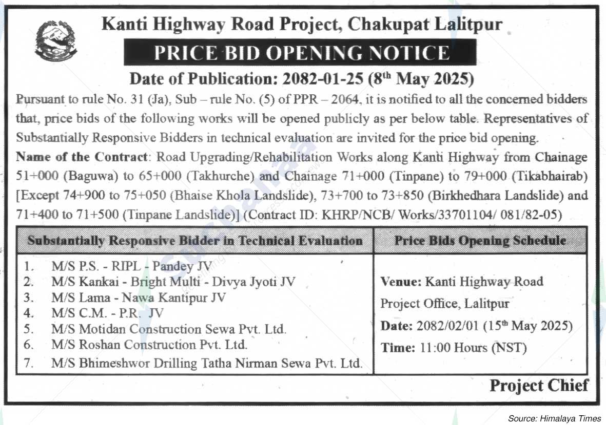Kanti Highway Road Project, Chakupat Lalitpur