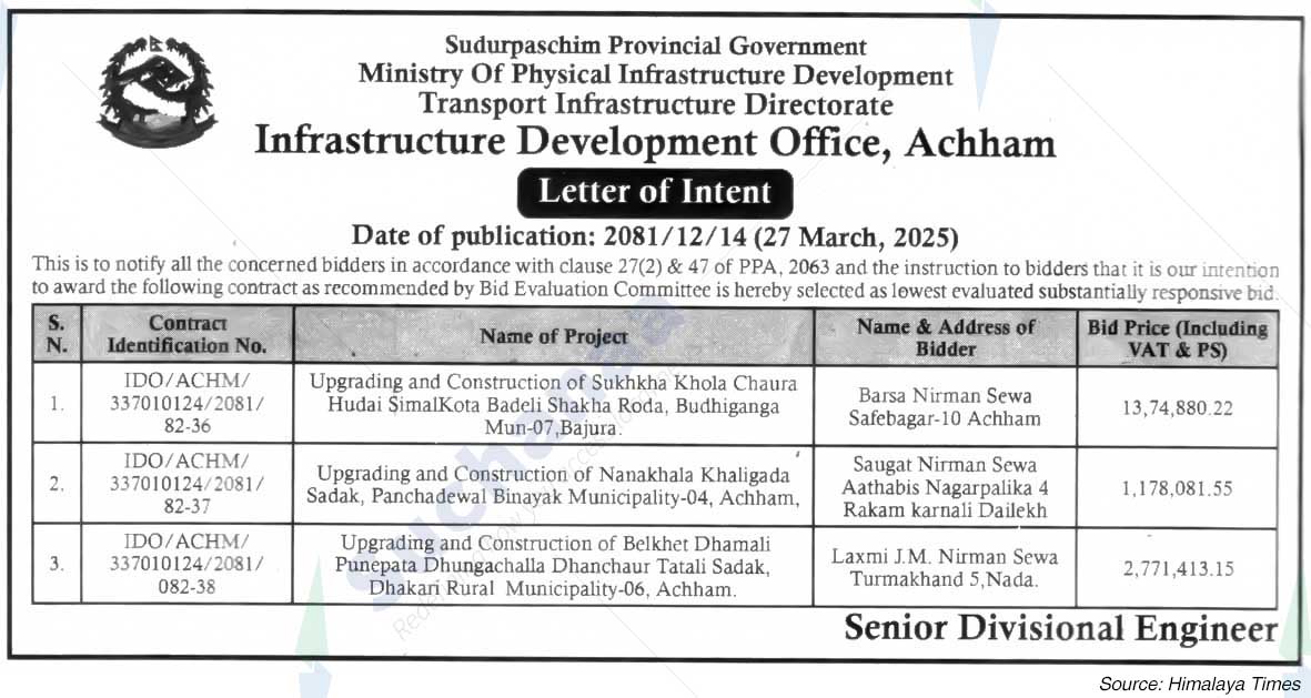 Infrastructure Development Office, Acham