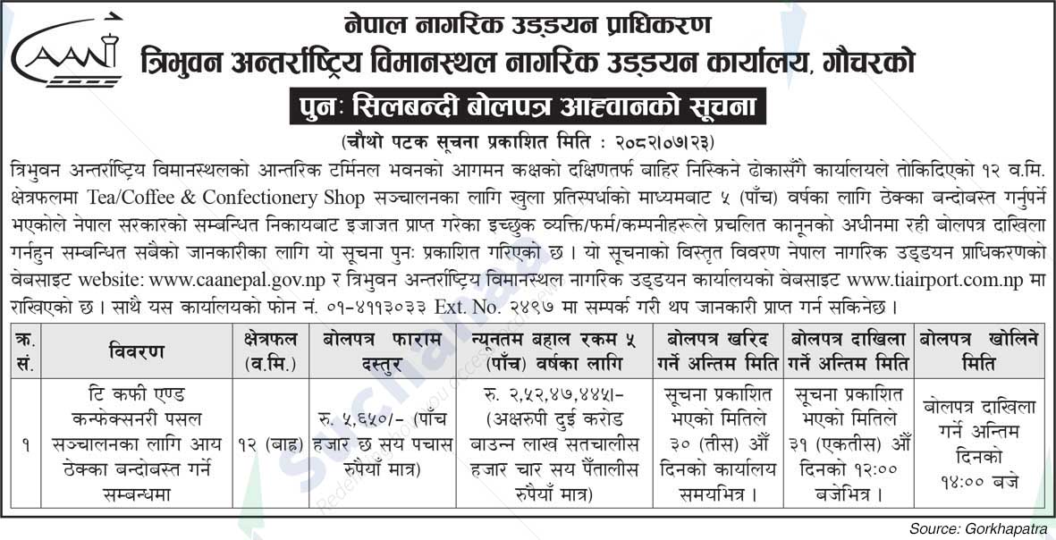 Tribhuvan International Airport Civil Aviation Office, Gauchar