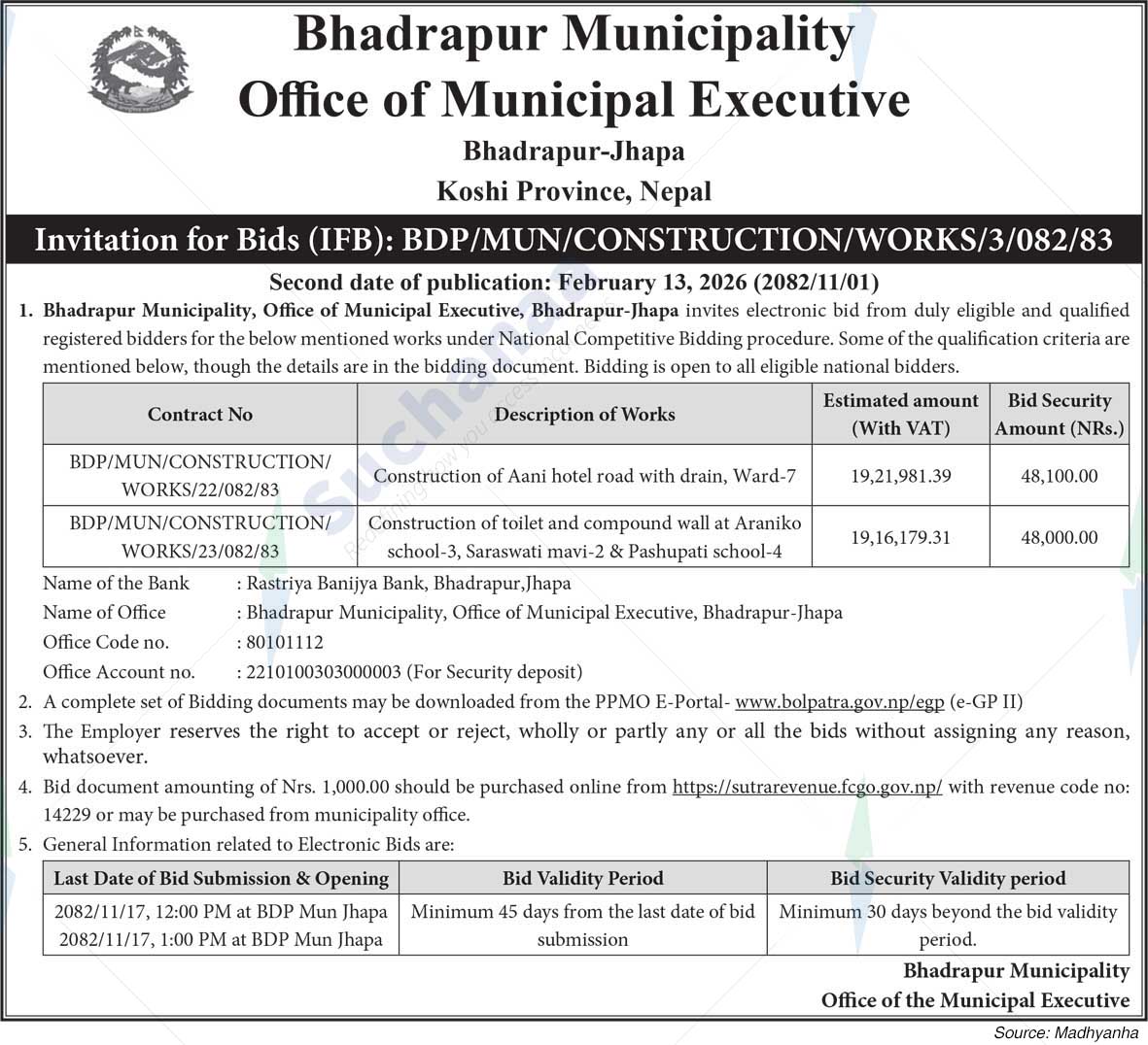 Bhadrapur Municipality