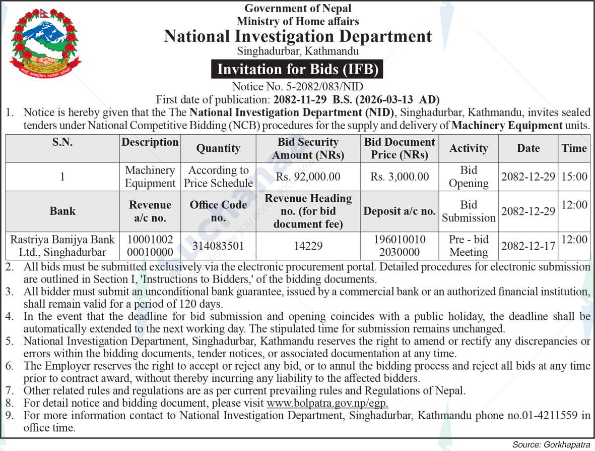 National Investigation Department