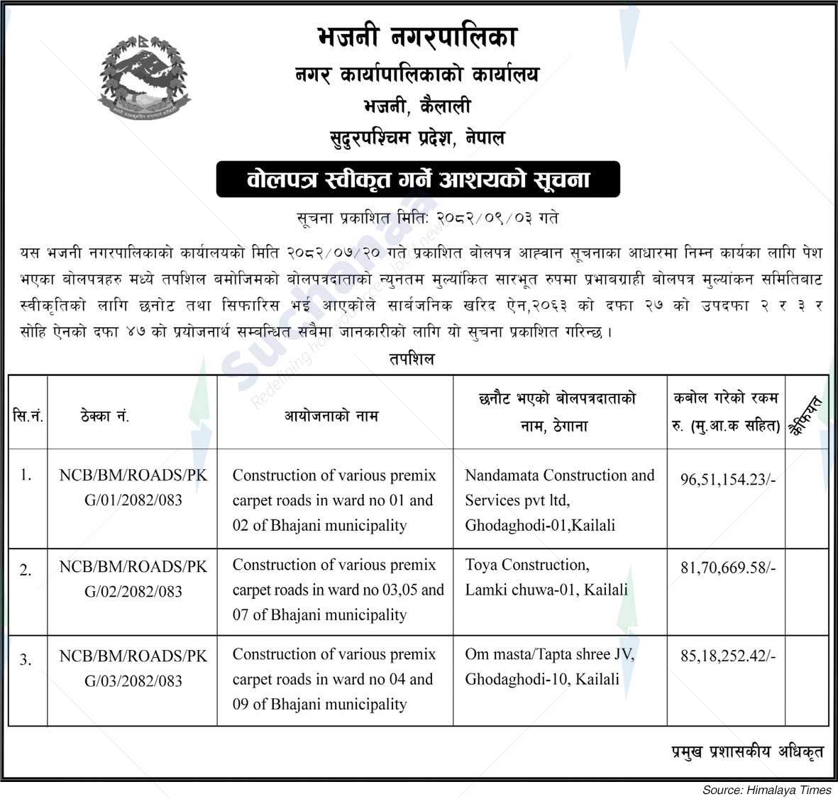 Bhajani Municipality