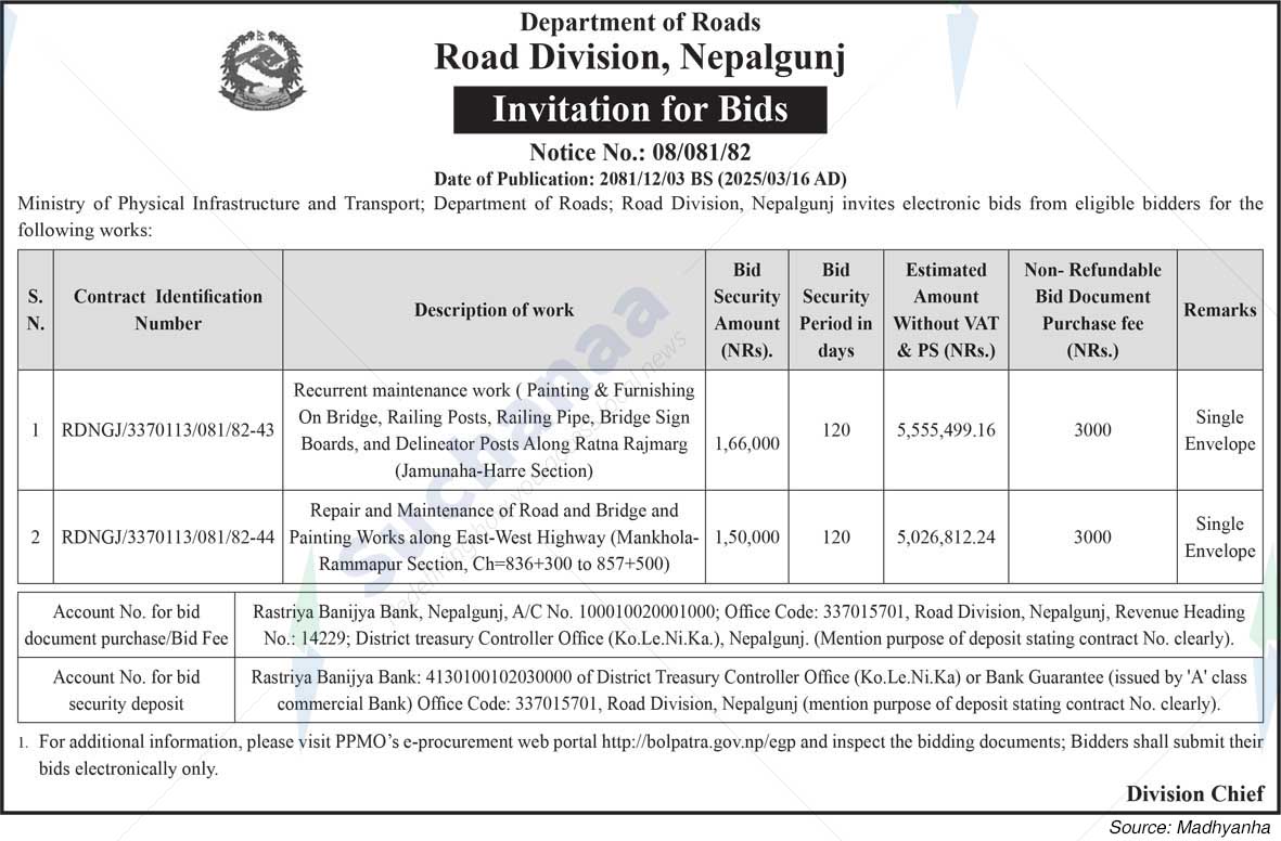 Road Division, Nepalgunj