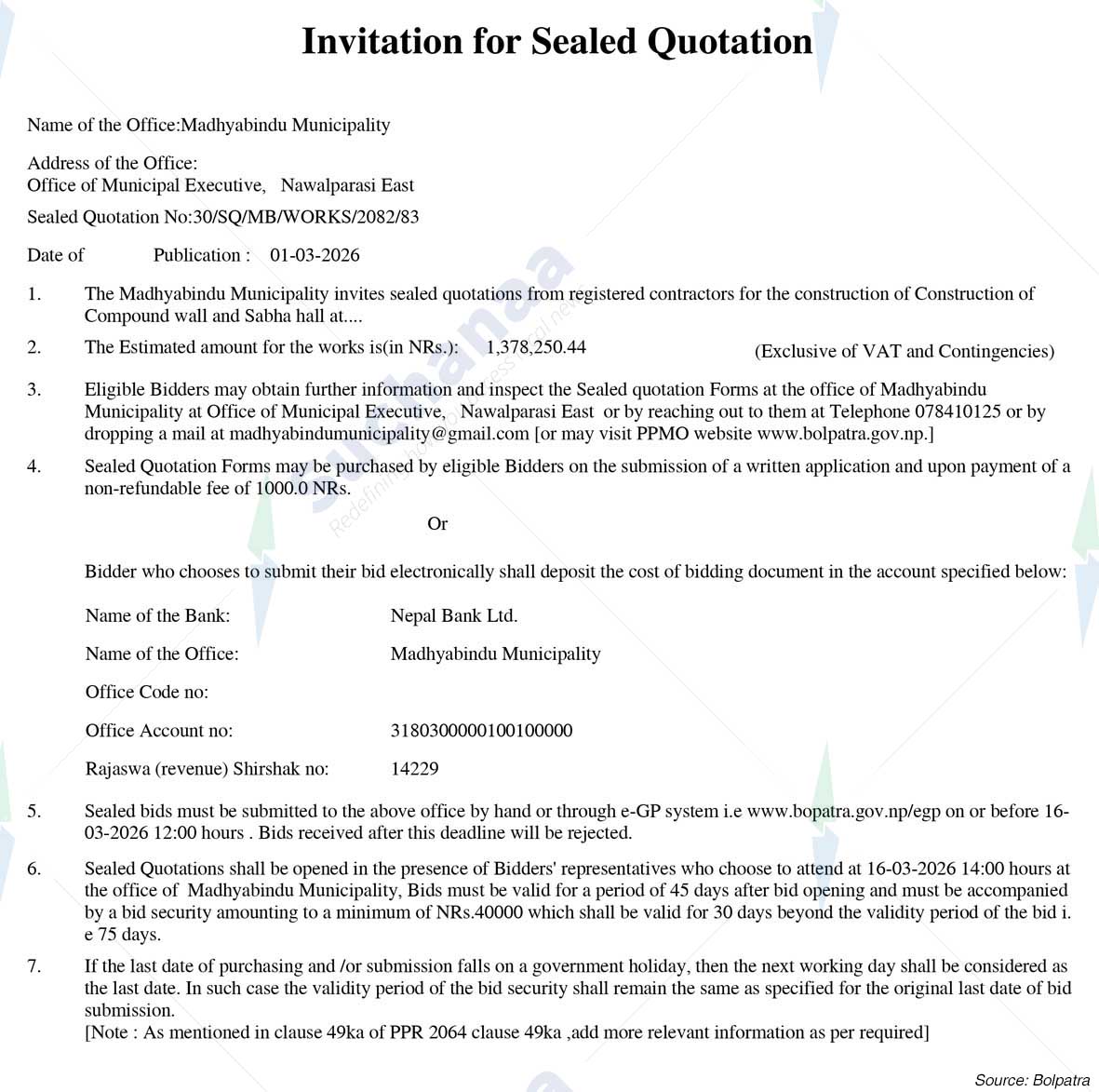 Madhyabindu Municipality