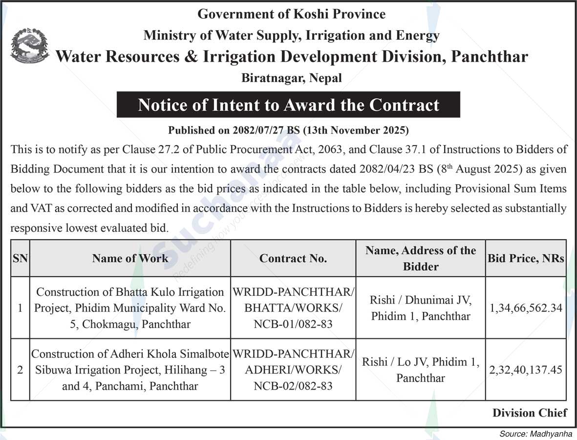 Water Resources & Irrigation Development Division, Panchthar