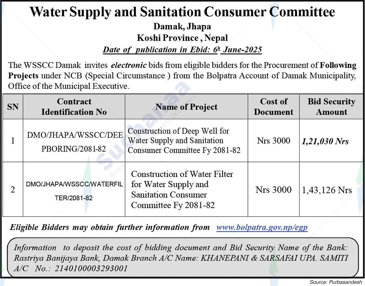 Water Supply and Sanitation Consumer Committee, Damak, Jhapa