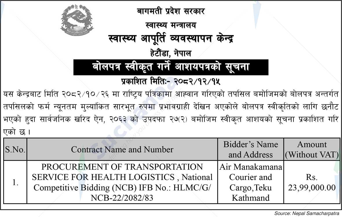 Health Logistics Management Center, Makwanpur