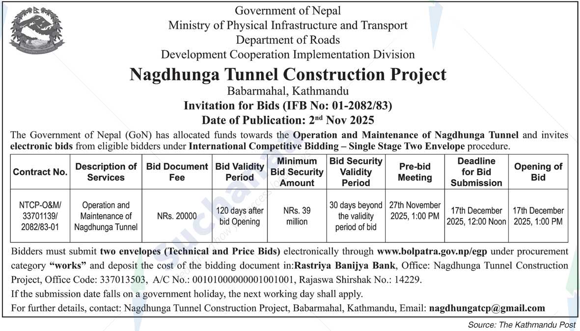 Nagdhunga Tunnel Construction Project