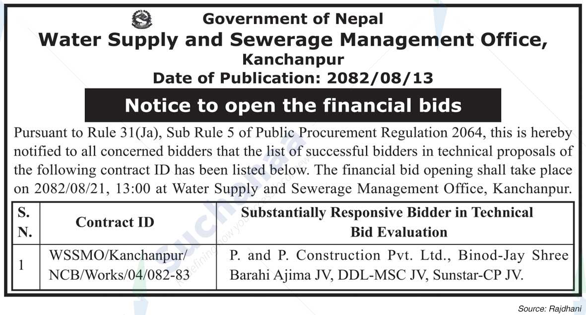 Water Supply and Sewerage Management Office, Kanchanpur
