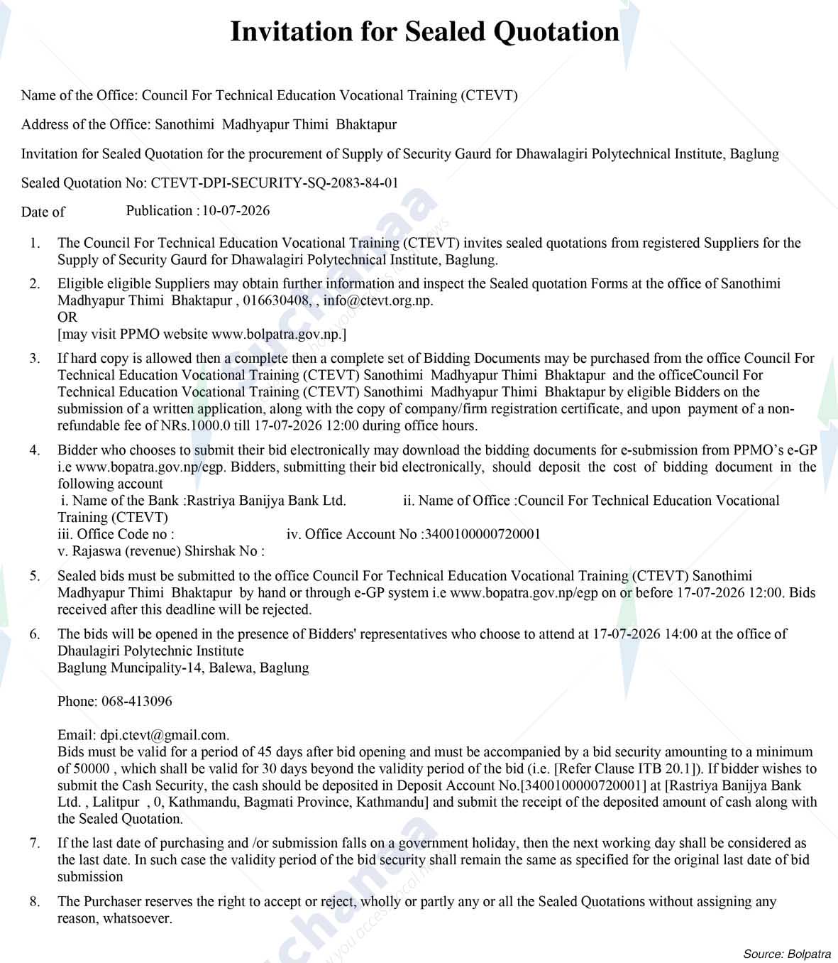 Council for Technical Education and Vocational Training (CTEVT)