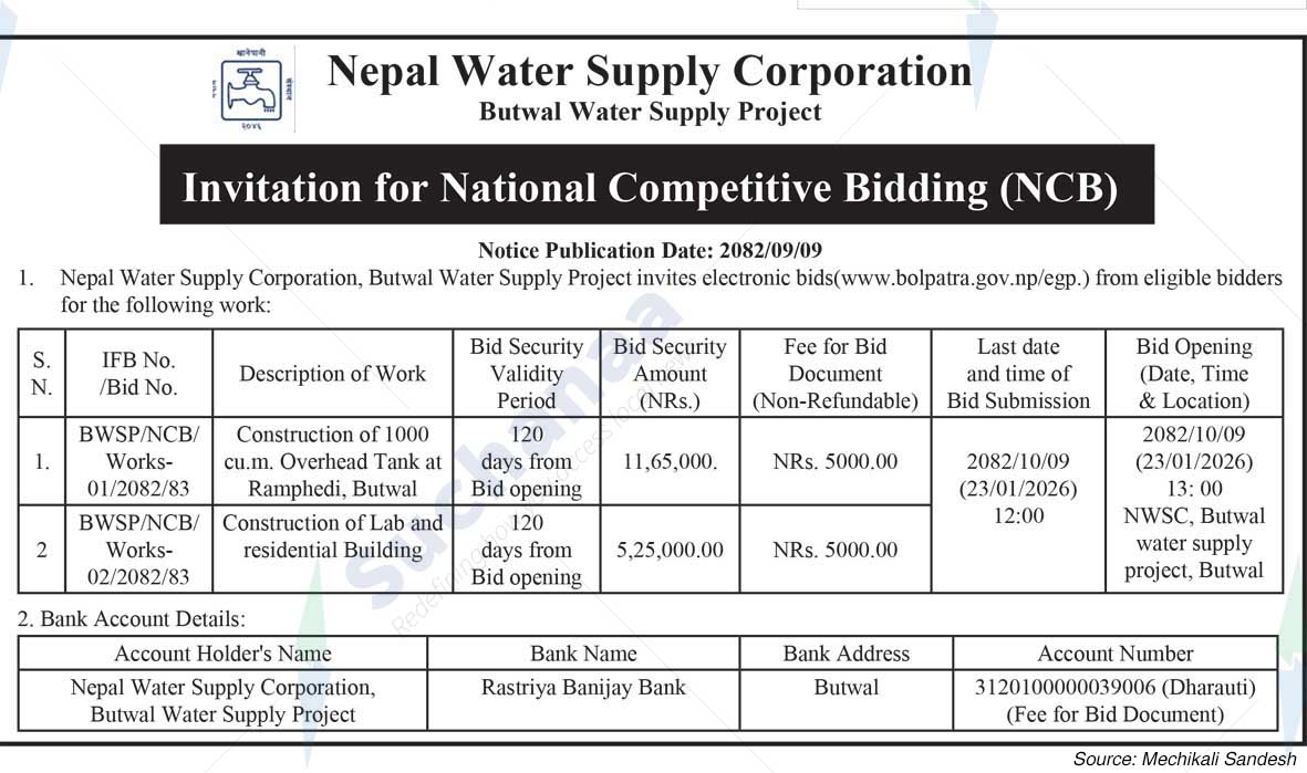 Nepal Water Supply Corporation (NSC)